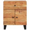 vidaXL Bedside Cabinet Natural wood and black