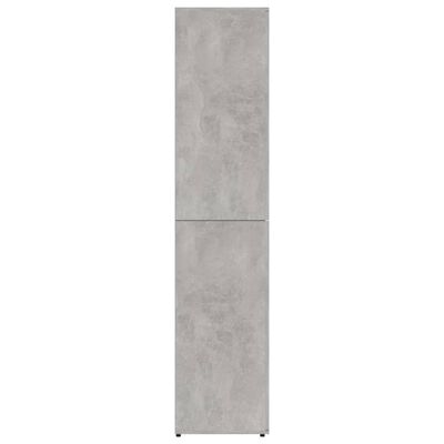 vidaXL Shoe Cabinet Concrete Gray 31.5"x15.4"x70.1" Engineered Wood