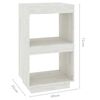 vidaXL Book Cabinet White Solid Pine Wood Compact Book Cabinet