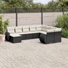 vidaXL Garden Sofa Set Black, Cream White
