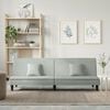 vidaXL Sofa Bed Light Grey Velvet (100% polyester), plywood