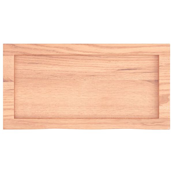 vidaXL Bathroom Countertop Light Brown 23.6 x 11.8 x (0.8-2.4) " Treated Solid Wood
