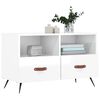 vidaXL TV Cabinet High gloss white Engineered wood, iron Medium