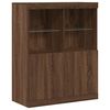 vidaXL Sideboard Brown oak Engineered wood Medium Sideboard