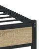 vidaXL Bed Frame Sonoma oak Steel, Engineered wood Double Bed Frame