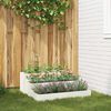 vidaXL Garden Planter White 35.43 x 35.43 x 13.78 in Cold-rolled Steel