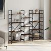 vidaXL Bookshelf Brown Oak Engineered Wood Tall Shelf Rectangular