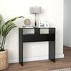 vidaXL Console Table Black 30.7x11.8x31.5" Engineered Wood
