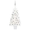 vidaXL Artificial Pre-lit Christmas Tree with Ball Set White 35.4"