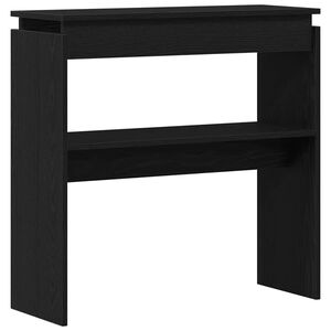 vidaXL Console Table Black Oak 31.50 x 11.81 x 31.50 in