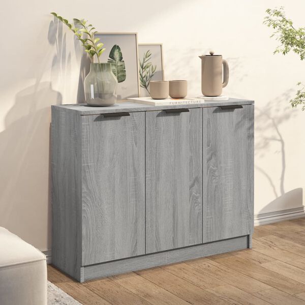 vidaXL Sideboard Gray Sonoma Engineered wood 35.6 x 11.8 x 27.6 in