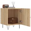 vidaXL Bedside Cabinet Set of 2 Sonoma oak Engineered wood, iron Small