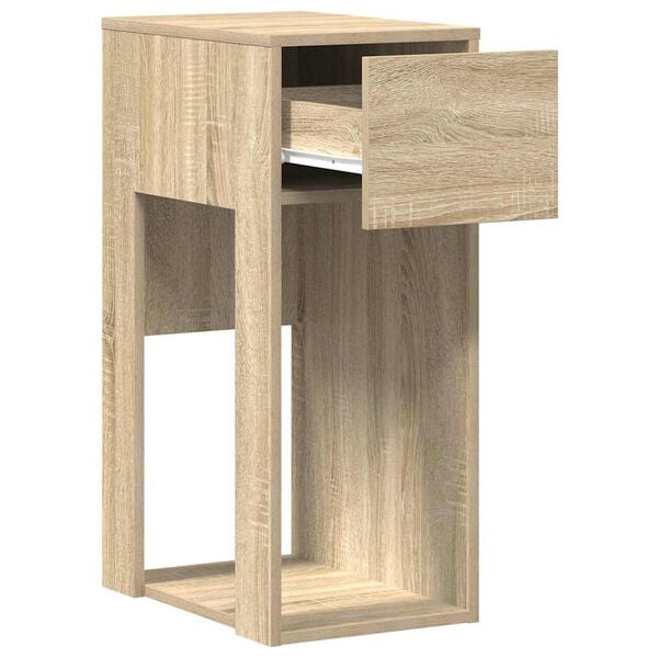 vidaXL Computer Tower Stand Sonoma oak Engineered wood