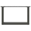 vidaXL Coffee Table Legs U-Shaped 2 pcs Anthracite 19.7"x(11.8"-12.2") Steel