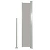 vidaXL Side Awning Grey Polyester, Powder-Coated Steel 39.4x196.9 in