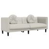 vidaXL 3 Piece Sofa Set with Pillows Cream Velvet
