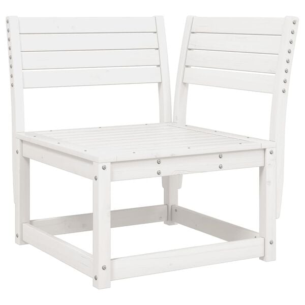 vidaXL Garden Lounge Set White Solid Pine Wood 5 Piece Set Modular