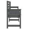 vidaXL Garden Bench Grey Solid Pine Wood Standard Durable Garden Bench