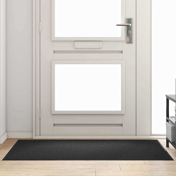 vidaXL Doormat Other Black 35.4" x 59.1" Polypropylene and vinyl