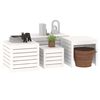 vidaXL Garden Box Set White Solid Pine Wood 4 Piece Set Garden Box Set