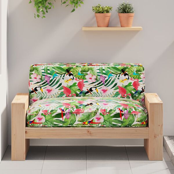 vidaXL Pallet Cushion for suitable for Seat Floral Multicolour