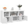 vidaXL Sideboard White Engineered wood, glass Medium Sideboard