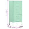 vidaXL Storage Cabinet Mint Steel Medium Storage Cabinet Rectangular