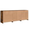 vidaXL Sideboard with LED Lights Smoked Oak 71.5"x14.6"x26.4"