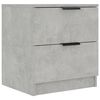vidaXL Bedside Cabinet Set of 2 Concrete grey Engineered wood Standard