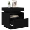 vidaXL Bedside Cabinet with Drawer 2 pcs Black oak 40 x 39 x 48.5 cm