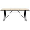 vidaXL Dining Table Oak tabletop and black frame