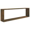 vidaXL Wall Cube Shelves 2 pcs Smoked Oak 39.4x5.9x11.8" Engineered Wood