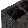 vidaXL Raised Bed Black Water hyacinth, Plastic, Steel Large Planters