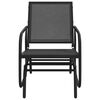 vidaXL Garden Glider Chair Set of 2 Black Textilene, Steel Medium