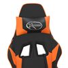 vidaXL Gaming Chair with Footrest Black and Orange Faux Leather