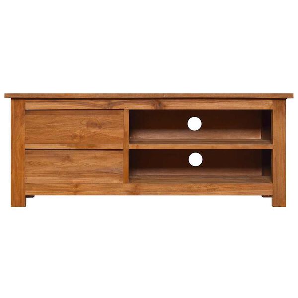 vidaXL TV Cabinet Natural Teak Solid Teak Wood Medium