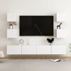 vidaXL TV Cabinet White Engineered wood Medium TV Cabinet Rectangular
