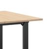 vidaXL Dining Table O-Frame 35.4"x35.4"x29.5" Solid Wood Pine and Steel