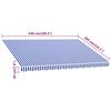 vidaXL Awning Blue and White Polyester with PU coating 14.8'x 9.8'