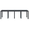 vidaXL Garden Dining Table Anthracite 98.43 x 39.37 x 28.74 in