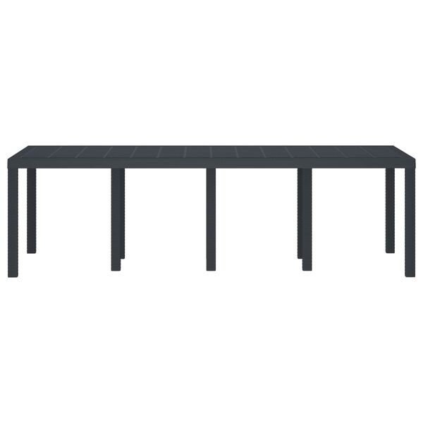 vidaXL Garden Dining Table Anthracite 98.43 x 39.37 x 28.74 in