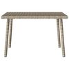 vidaXL Garden Coffee Table Light Grey PE Rattan Small