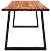 vidaXL Dining Table Wood brown and black