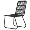 vidaXL Dining Set Black Poly rattan, powder-coated steel, glass Large
