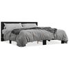vidaXL Bed Frame Black Engineered wood, Metal 79.9 x 79.9 in Durable