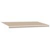 vidaXL Retractable Awning Beige 236.22" x 118.11" Polyester and Metal