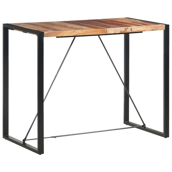 vidaXL Bar Table 55.1"x27.6"x43.3" Solid Acacia Wood