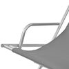 vidaXL Sun Lounger Set of 2 Steel Grey Powder-coated steel Medium
