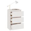 vidaXL Bedside Cabinet Set of 2 White Solid Pine Wood Medium Storage