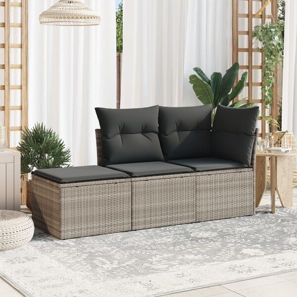 vidaXL Garden Sofa Set Light grey, Dark grey